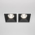 Встраиваемый светильник Maytoni Technical Alfa LED DL043-02-15W4K-SQ-WB, корпус: чёрный
