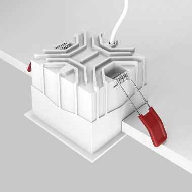 Встраиваемый светильник Maytoni Technical Alfa LED DL043-01-15W4K-D-SQ-W, корпус: белый