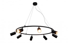 Подвесной светильник Crystal Lux CLT 015C8 D800 BL, цвет: чёрный, 8×GU10