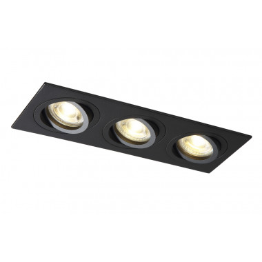 Встраиваемый светильник Crystal Lux CLT 002C3 BL, цвет: чёрный, 3×GU10