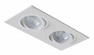 Встраиваемый светильник Crystal Lux CLT 002C2 WH, цвет: белый, 2×GU10