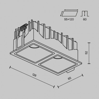 Встраиваемый светильник Maytoni Technical Alfa LED DL043-02-10W4K-SQ-W-1, корпус: белый