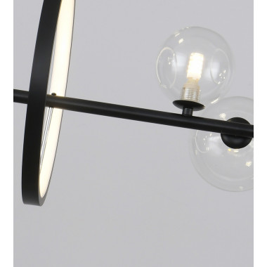 09408-10,19 Люстра Иона черный G9 50W+Led 17W