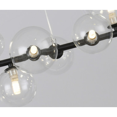 09408-10,19 Люстра Иона черный G9 50W+Led 17W
