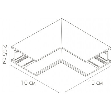 Внутренний угловой коннектор для шинопровода Arte Lamp LINEA A480806, чёрный
