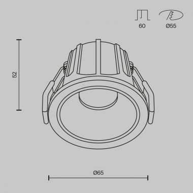 Встраиваемый светильник Maytoni Technical Alfa LED DL043-01-10W4K-RD-WB, корпус: чёрный