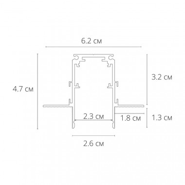 Встраиваемый магнитный шинопровод Arte Lamp LINEA A472206, чёрный