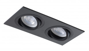 Встраиваемый светильник Crystal Lux CLT 002C2 BL, цвет: чёрный, 2×GU10